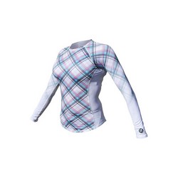 WOMEN SKIN COOLER LONG SLEEVE Malibu Plaid